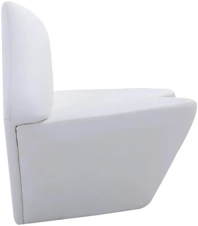 Alt view image 5 of 7 - Kiss Modern Vegan Leather Loveseat in White LS010-WH