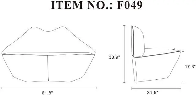 Alt view image 3 of 7 - Kiss Modern Vegan Leather Loveseat in White LS010-WH