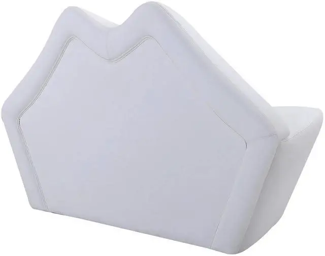 Alt view image 6 of 7 - Kiss Modern Vegan Leather Loveseat in White LS010-WH