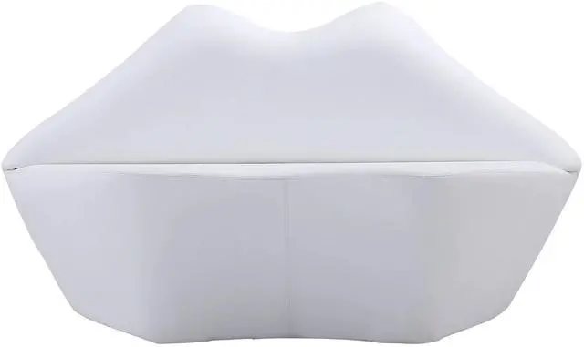 Main image of Kiss Modern Vegan Leather Loveseat in White LS010-WH