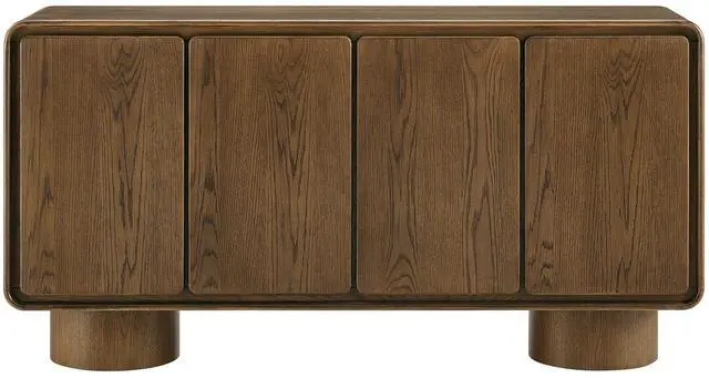 Alt view image 5 of 7 - Lumo 4-Door Curved Wood Accent Cabinet by Modway