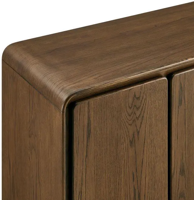 Alt view image 7 of 7 - Lumo 4-Door Curved Wood Accent Cabinet by Modway
