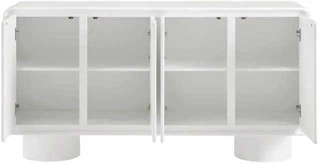 Alt view image 6 of 7 - Lumo 4-Door Curved Wood Accent Cabinet by Modway