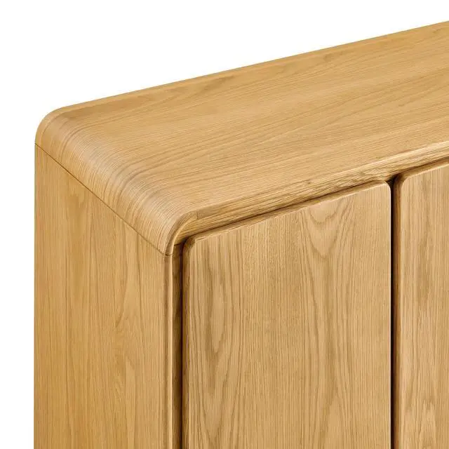 Alt view image 7 of 7 - Lumo 4-Door Curved Wood Accent Cabinet by Modway