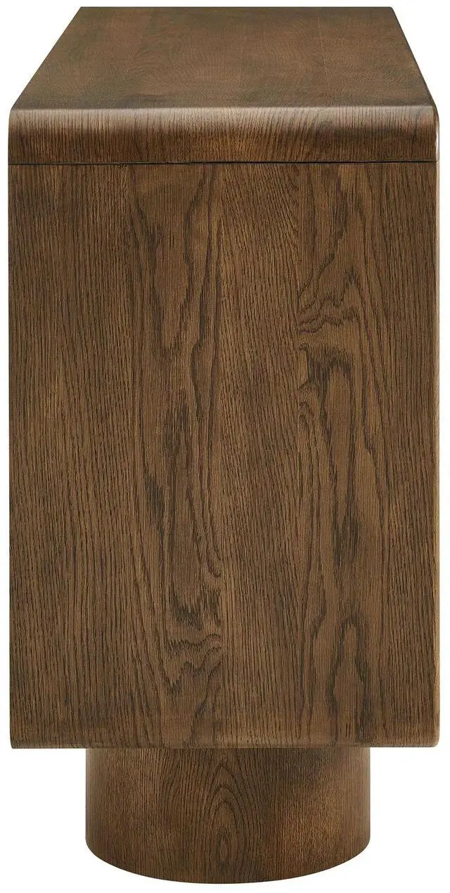 Alt view image 4 of 7 - Lumo 3-Door Curved Wood Accent Cabinet by Modway