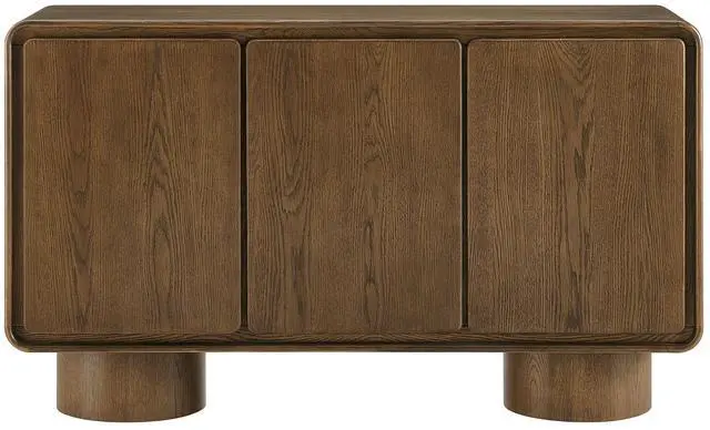 Alt view image 5 of 7 - Lumo 3-Door Curved Wood Accent Cabinet by Modway