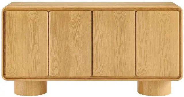 Alt view image 5 of 7 - Lumo 4-Door Curved Wood Accent Cabinet by Modway