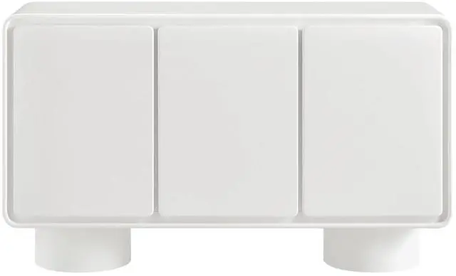 Alt view image 5 of 7 - Lumo 3-Door Curved Wood Accent Cabinet by Modway