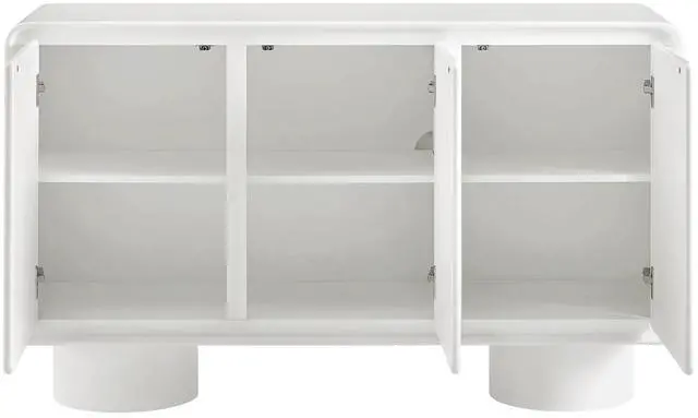 Alt view image 6 of 7 - Lumo 3-Door Curved Wood Accent Cabinet by Modway