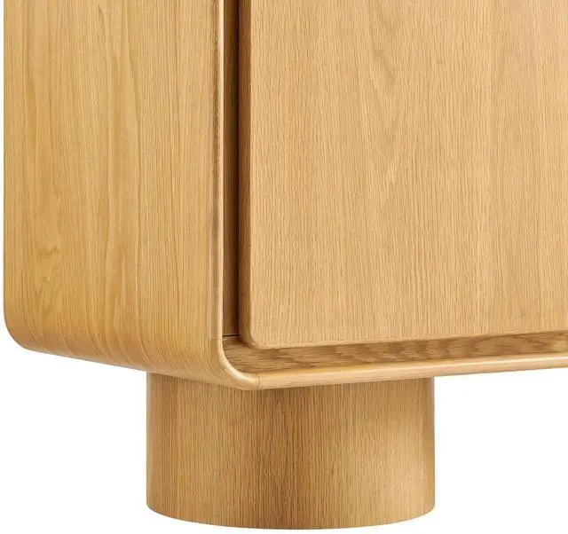 Alt view image 7 of 7 - Lumo 3-Door Curved Wood Accent Cabinet by Modway