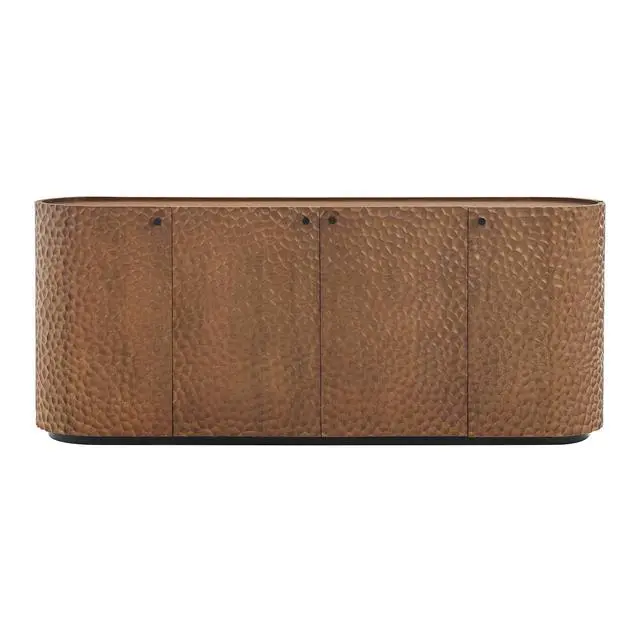 Alt view image 5 of 7 - Aven 71.5 Inch Oval Chiseled Wood Sideboard Buffet Cabinet with Hammered Effect by Modway