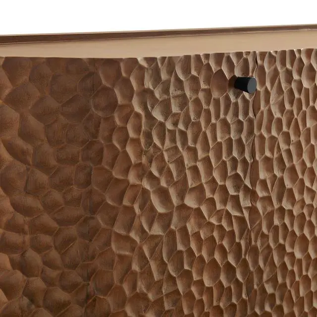 Alt view image 6 of 7 - Aven 71.5 Inch Oval Chiseled Wood Sideboard Buffet Cabinet with Hammered Effect by Modway