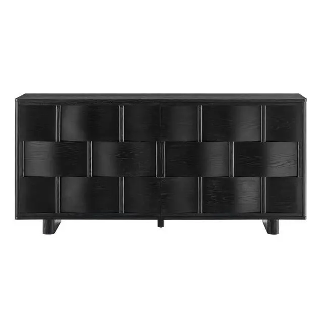 Alt view image 5 of 7 - Foundry 71" Woven Design Buffet Storage Cabinet by Modway
