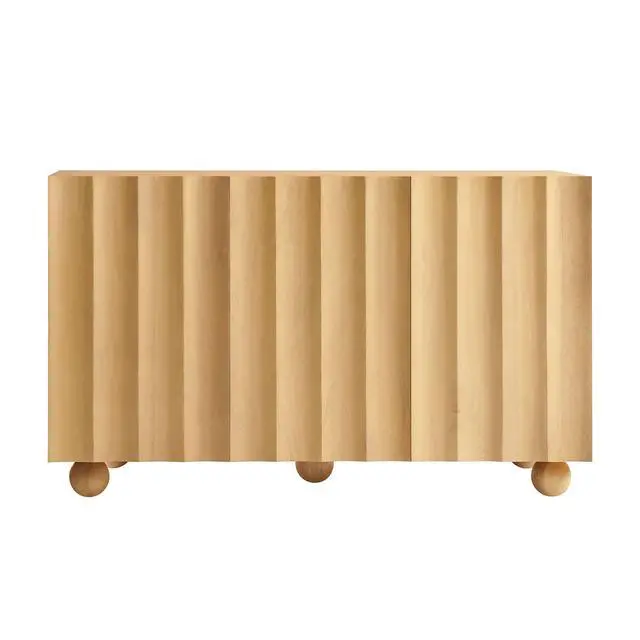 Alt view image 5 of 7 - Sorren 54 Inch Scalloped Wood 3-Door Sideboard by Modway