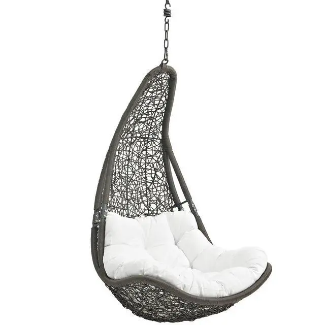 Alt view image 5 of 7 - Abate Outdoor Patio Swing Chair Without Stand Wicker Rattan
