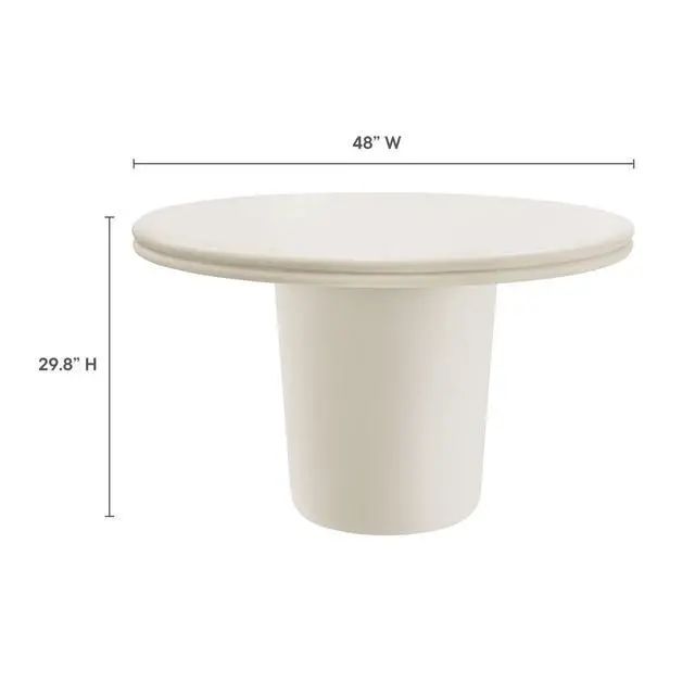Alt view image 2 of 7 - Brion 48" Indoor - Outdoor Patio Concrete Round Dining Table
