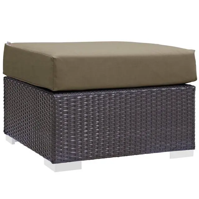Alt view image 5 of 5 - Convene Outdoor Patio Fabric Square Ottoman by Modway