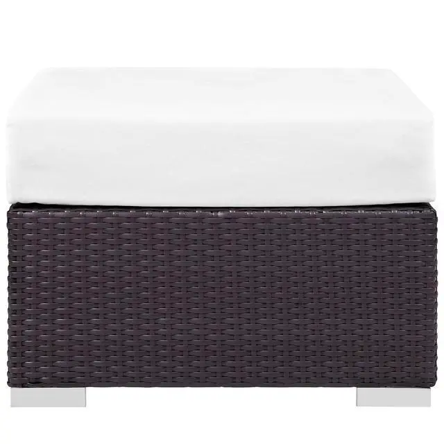Alt view image 2 of 5 - Convene Outdoor Patio Fabric Square Ottoman by Modway