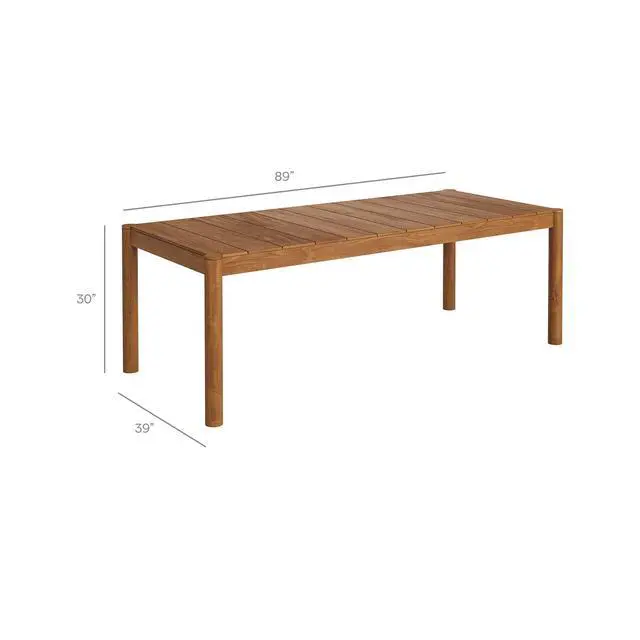Alt view image 4 of 7 - Eleni 7 Piece Outdoor Patio Teak Wood Dining Set by Modway