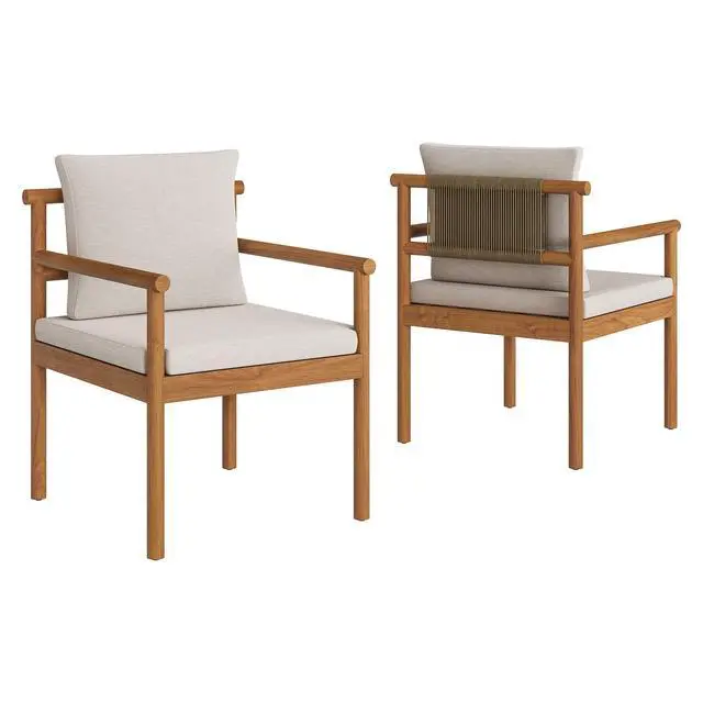Alt view image 5 of 7 - Eleni 7 Piece Outdoor Patio Teak Wood Dining Set by Modway