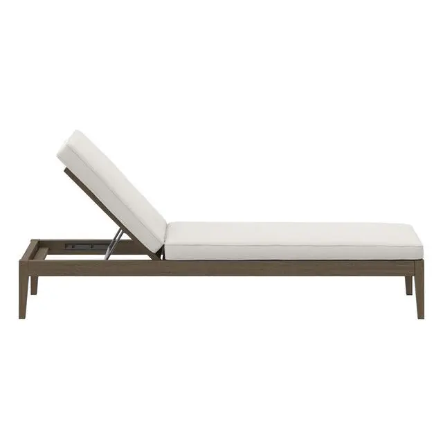 Alt view image 4 of 7 - Northlake Outdoor Patio Teak Chaise Lounge by Modway