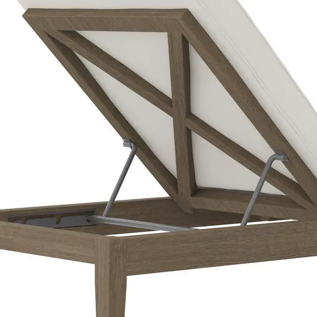 Alt view image 7 of 7 - Northlake Outdoor Patio Teak Chaise Lounge by Modway