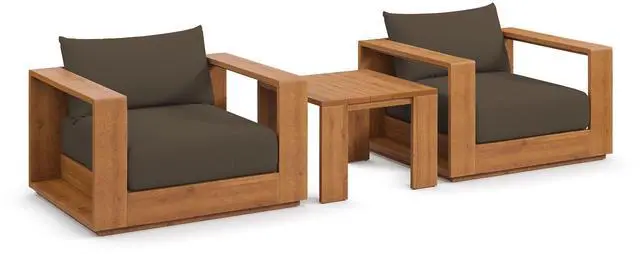 Main image of Tahoe 3-Piece Outdoor Patio Acacia Wood Furniture Set by Modway