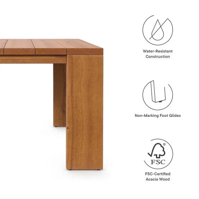Alt view image 2 of 7 - Tahoe Outdoor Patio Acacia Wood Side Table