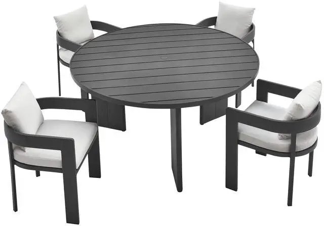 Main image of Tahoe 5-Piece Outdoor Patio Aluminum Dining Set