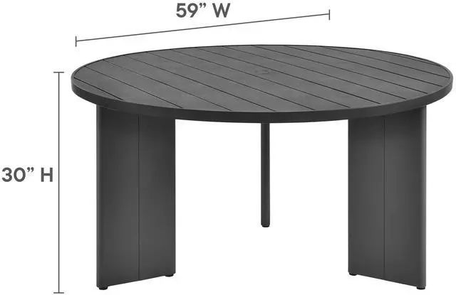 Alt view image 3 of 7 - Tahoe 5-Piece Outdoor Patio Aluminum Dining Set