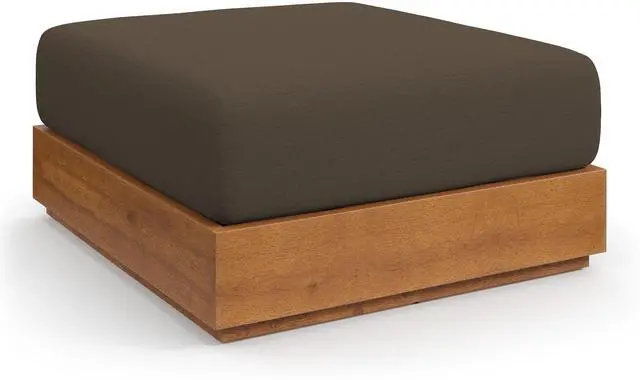 Main image of Tahoe Outdoor Patio Acacia Wood Ottoman by Modway