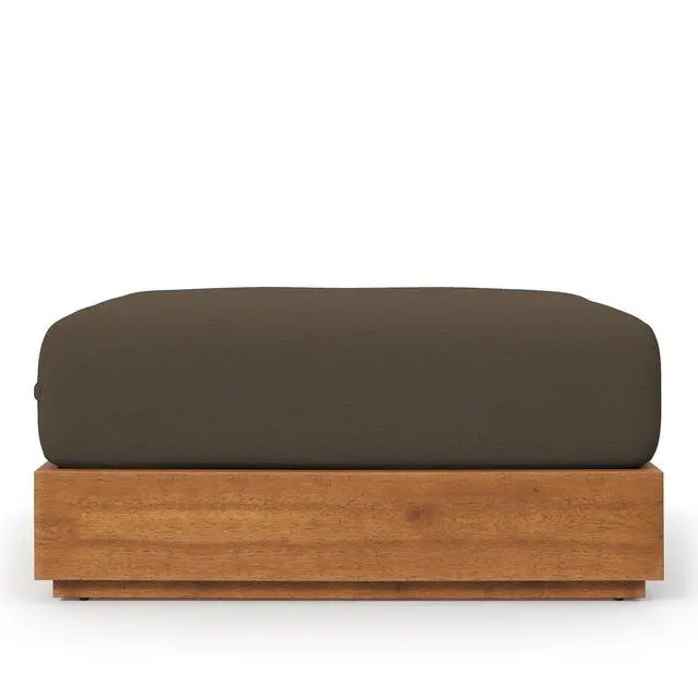 Alt view image 5 of 7 - Tahoe Outdoor Patio Acacia Wood Ottoman by Modway