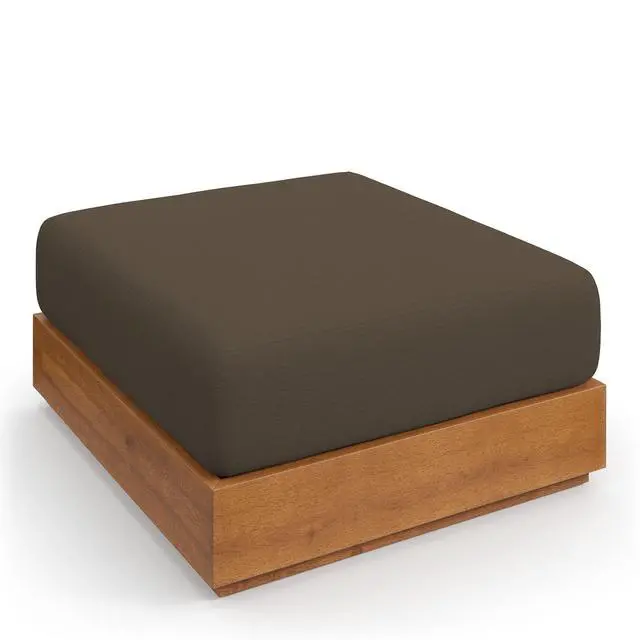 Alt view image 6 of 7 - Tahoe Outdoor Patio Acacia Wood Ottoman by Modway