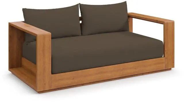 Main image of Tahoe Acacia Wood Outdoor Patio Acacia Wood Loveseat by Modway
