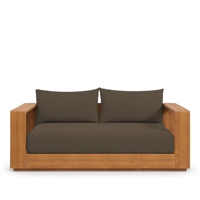 Alt view image 7 of 7 - Tahoe Acacia Wood Outdoor Patio Acacia Wood Loveseat by Modway