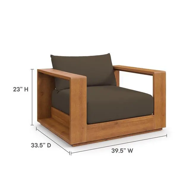 Alt view image 2 of 7 - Tahoe Outdoor Patio Acacia Wood Chair by Modway