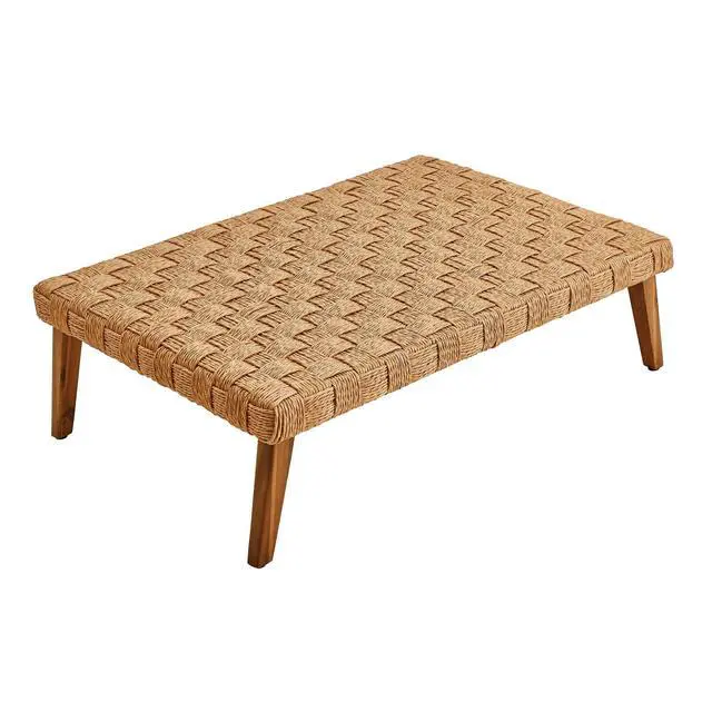Alt view image 5 of 7 - Thames Outdoor Patio Wicker Outdoor Patio Rattan Coffee Table