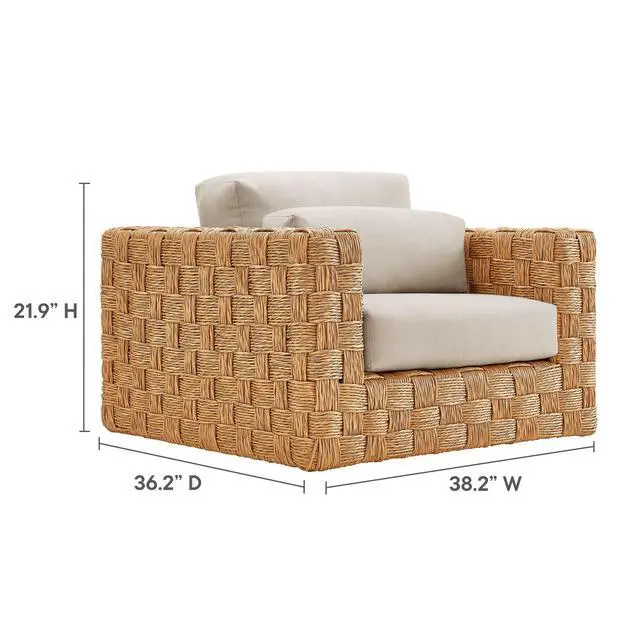 Alt view image 2 of 7 - Thames Outdoor Patio Wicker Outdoor Patio Rattan Armchair