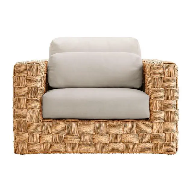 Alt view image 6 of 7 - Thames Outdoor Patio Wicker Outdoor Patio Rattan Armchair