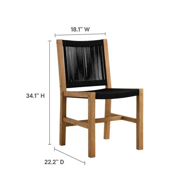Alt view image 2 of 7 - Vienna 7-Piece Outdoor Patio Teak and Rope Dining Set by Modway