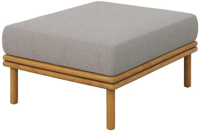 Alt view image 6 of 7 - Wren 2-Piece Outdoor Patio Teak Wood Sofa and Ottoman Set by Modway