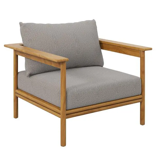 Alt view image 6 of 7 - Wren 4-Piece Outdoor Patio Teak Wood Furniture Set by Modway