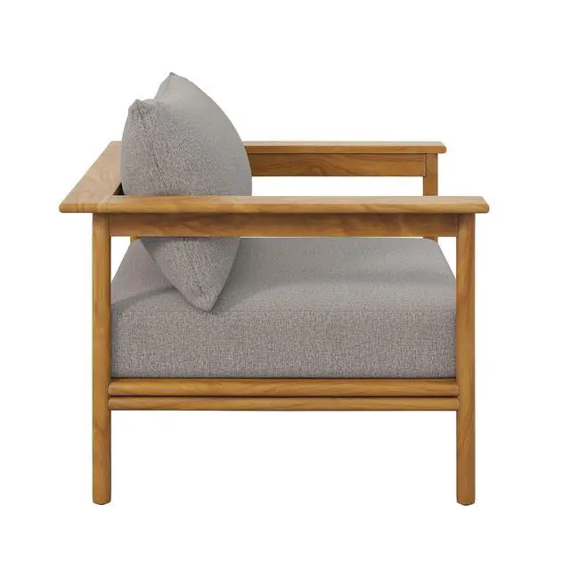 Alt view image 4 of 7 - Wren Outdoor Patio Teak Wood Armchair by Modway