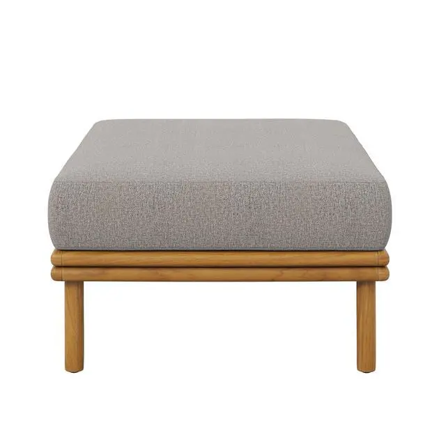 Alt view image 4 of 7 - Wren Outdoor Patio Teak Wood Ottoman by Modway