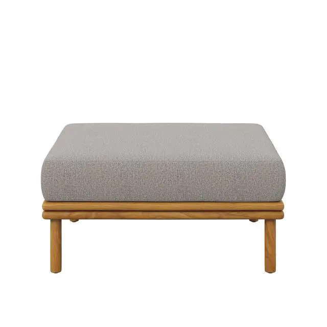 Alt view image 6 of 7 - Wren Outdoor Patio Teak Wood Ottoman by Modway