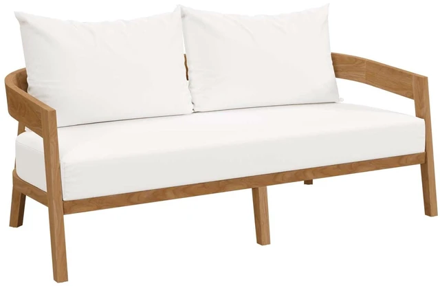 Alt view image 7 of 13 - Brisbane Teak Wood Outdoor Patio Loveseat