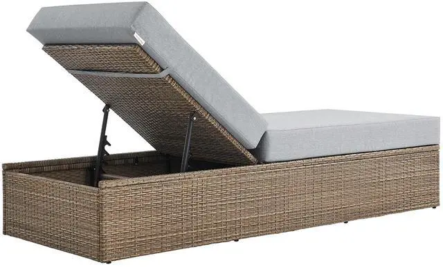 Alt view image 6 of 7 - Convene Outdoor Patio Chaise Lounge Chair by Modway