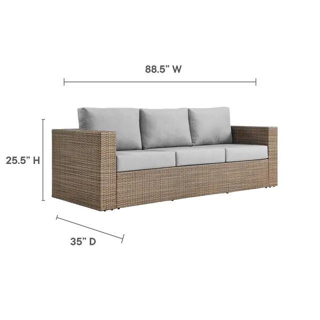 Alt view image 3 of 7 - Convene Outdoor Patio Sofa by Modway