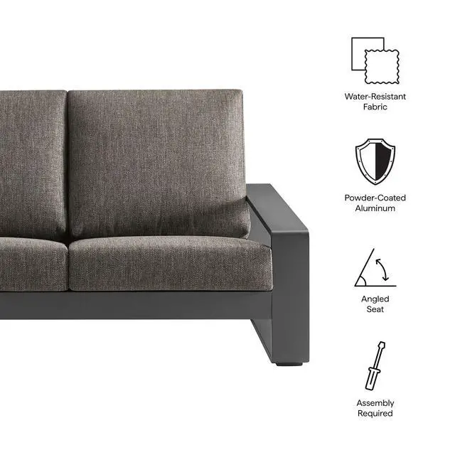 Alt view image 2 of 7 - Lirienne Outdoor Patio Aluminum Loveseat Collection