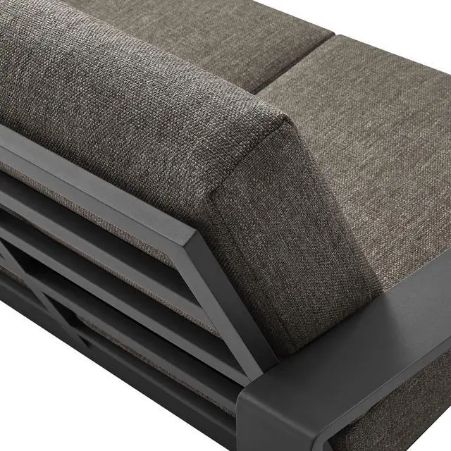 Alt view image 7 of 7 - Lirienne Outdoor Patio Aluminum Loveseat Collection